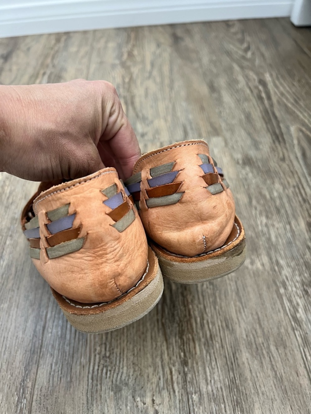 Multi-Color Leather Huraches - Picture 3 of 8